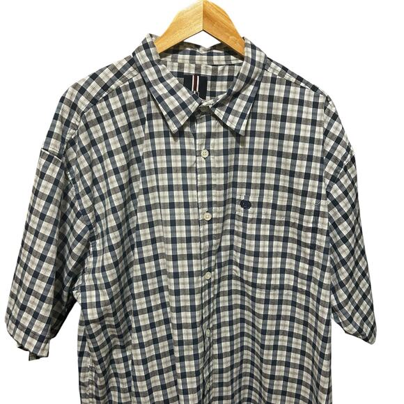 Y2K Vintage Men Phat Farm Plaid Button Up Shirt 4X‎ Hip Hop Oversized Streetwear - Picture 6 of 9
